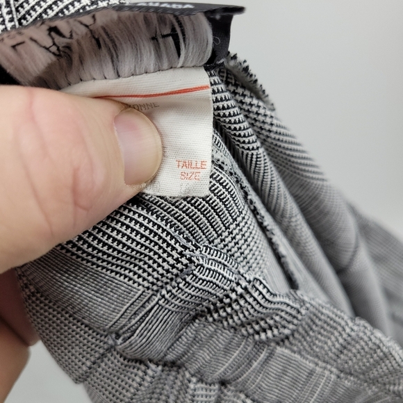 Lana Lee Womens Black and White Herringbone High Waist Buissness Pants Size 16 - Picture 12 of 13